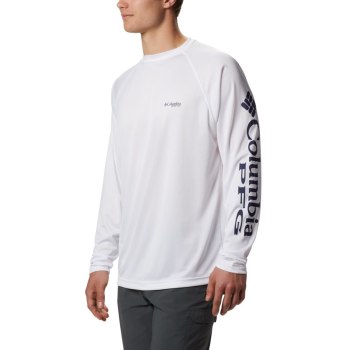 Columbia PFG Terminal Tackle Long Sleeve, Sudaderas Blancos Para Hombre | 902843-OFX